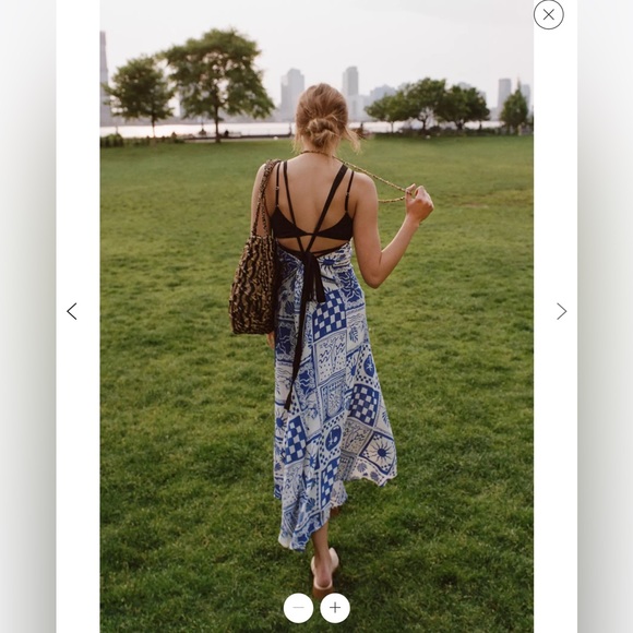 NWT UO Ecote Janet Strappy Back Midi Dress - Picture 6 of 15